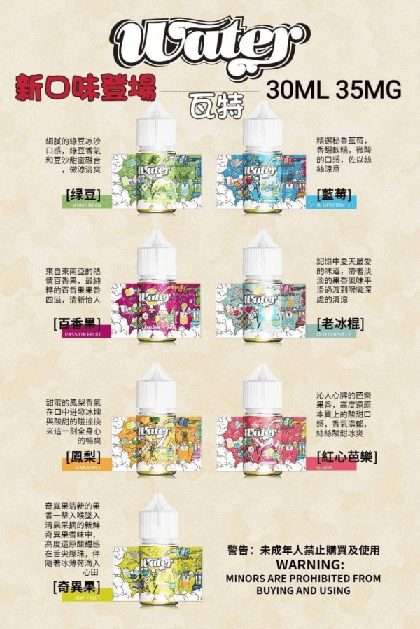美國瓦特WATER小煙油30ml/3.5%